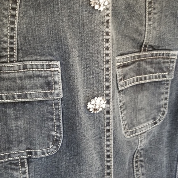 Tahari Dark Denim Blazer- Small petite - Picture 3 of 5